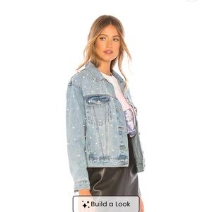 superdown Pearl Denim Jacket in Light Blue Wash